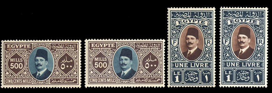 EGYPT (128-149) 1926-27 King Fouad 1m-£1 two complete sets of 22 each, l.h. or h.r., fine-v.f., cat. $584