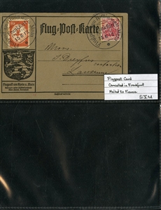 GERMANY Air Post Semi-Officials (CL1-4,CL4a) 1912 Flugpost am Rheim an Main, specialized selection of 23 official cards, 10pf red orange (13), 20pf (4), 30pf deep green, three singles on card...