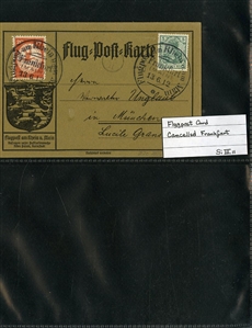 GERMANY Air Post Semi-Officials (CL1-4,CL4a) 1912 Flugpost am Rheim an Main, specialized selection of 23 official cards, 10pf red orange (13), 20pf (4), 30pf deep green, three singles on card...