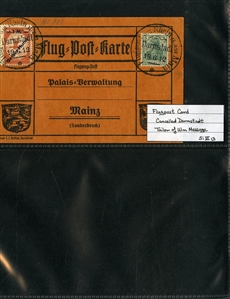 GERMANY Air Post Semi-Officials (CL1-4,CL4a) 1912 Flugpost am Rheim an Main, specialized selection of 23 official cards, 10pf red orange (13), 20pf (4), 30pf deep green, three singles on card...