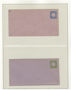 GERMANY  Postal Stationery 1872-73 collection of 48 different unused entire envelopes, mostly Small and Large Shields, also 5 1/2pf Germania, proof of unsevered postal reply card; beautiful...