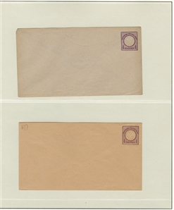 GERMANY  Postal Stationery 1872-73 collection of 48 different unused entire envelopes, mostly Small and Large Shields, also 5 1/2pf Germania, proof of unsevered postal reply card; beautiful...
