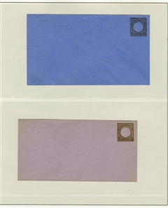 GERMANY  Postal Stationery 1872-73 collection of 48 different unused entire envelopes, mostly Small and Large Shields, also 5 1/2pf Germania, proof of unsevered postal reply card; beautiful...