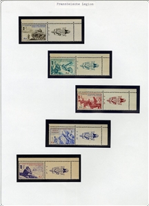 GERMAN WORLD WAR II OCCUPATION ISSUES France - Legion Post 1941-42 Issues complete, including the Russian Bear souvenir sheet, n.h., fine-v.f.