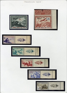 GERMAN WORLD WAR II OCCUPATION ISSUES France - Legion Post 1941-42 Issues complete, including the Russian Bear souvenir sheet, n.h., fine-v.f.