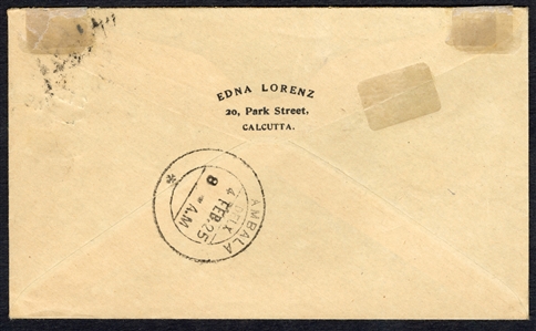 BRITISH COMMONWEALTH INDIA Flight Covers 1925 (5 Feb) Anglo-Indian Survey Flight by Alan Cobham, cover franked with 1a George V, flown from Calcutta to Akyab, endorsed Via Aeroplane from...