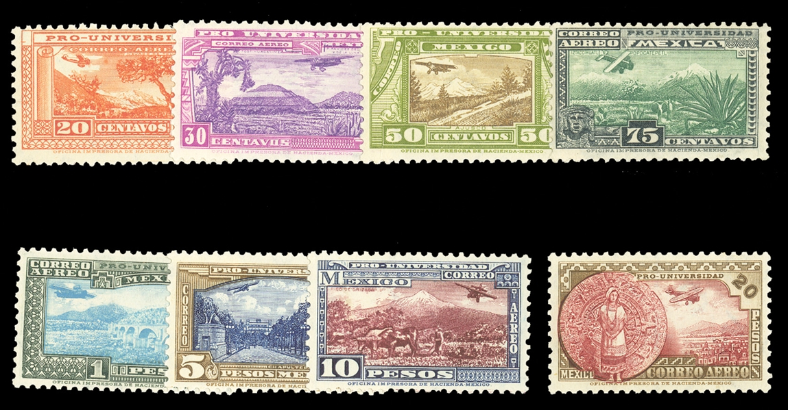 MEXICO Air Post (C34-61) 1934 University, complete set, n.h., fine-v.f., cat. $4,750
