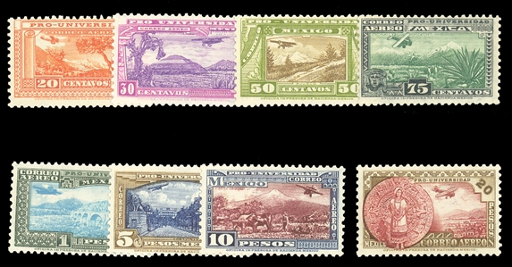 MEXICO Air Post (C34-61) 1934 University, complete set, n.h., fine-v.f., cat. $4,750