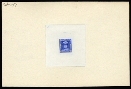 PHILIPPINES (519-21P) 1948 General Douglas MacArthur, set of three large die proofs, die sunk on cards, fresh and v.f.