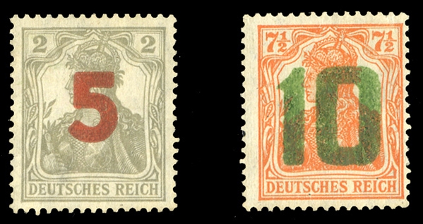 POLAND (77-78) 1919 Gniezno surcharges, set of two, unused without gum, fine-v.f., signed Korszen