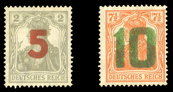 POLAND (77-78) 1919 Gniezno surcharges, set of two, unused without gum, fine-v.f., signed Korszen