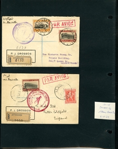 SYRIA Flight Covers 1921-40 first flights, 17 covers, including 1921-22 Aleppo-Alexandretta, Alexandretta-Aleppo, one addressed to Costa Rica; Damascus-Port Said via Baghdad, Damascus-Saigon,...