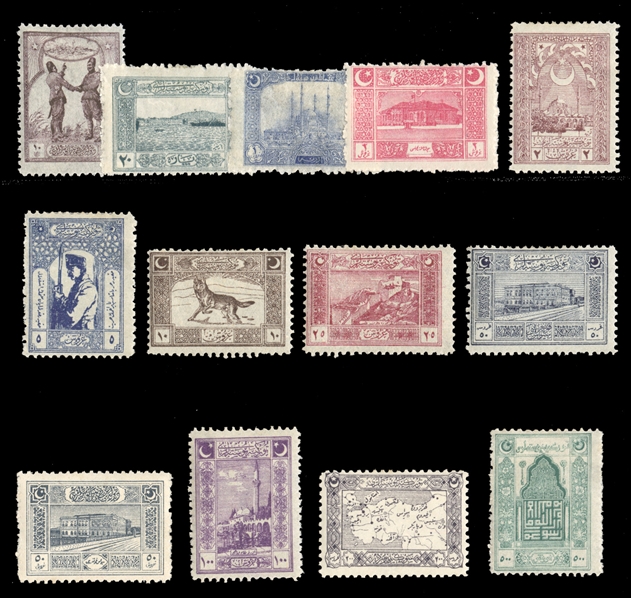 TURKEY IN ASIA (78-89) 1922 Issue, complete set, h.r., fine-v.f., cat. value $417