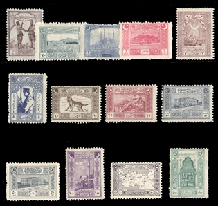 TURKEY IN ASIA (78-89) 1922 Issue, complete set, h.r., fine-v.f., cat. value $417