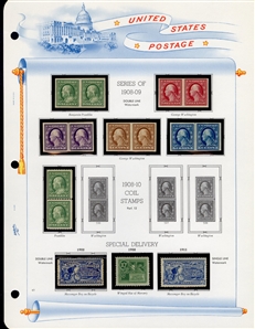 LARGE LOTS AND COLLECTIONS UNITED STATES 1847-1978 balance of a collection in a White Ace album, with 1847 10c black, 1851 10c green, 1861 5c brown type II, original gum (with clear 1976 PFC),...