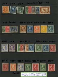 LARGE LOTS AND COLLECTIONS UNITED STATES 1870-1960 collection of unused singles and sets presented on black stock cards, selected items, some duplication, with Bureau Issues $1 and $2...
