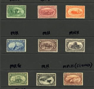 LARGE LOTS AND COLLECTIONS UNITED STATES 1870-1960 collection of unused singles and sets presented on black stock cards, selected items, some duplication, with Bureau Issues $1 and $2...