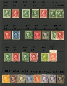 LARGE LOTS AND COLLECTIONS UNITED STATES 1870-1960 collection of unused singles and sets presented on black stock cards, selected items, some duplication, with Bureau Issues $1 and $2...
