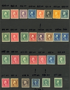 LARGE LOTS AND COLLECTIONS UNITED STATES 1870-1960 collection of unused singles and sets presented on black stock cards, selected items, some duplication, with Bureau Issues $1 and $2...