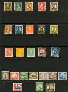 LARGE LOTS AND COLLECTIONS UNITED STATES 1870-1960 collection of unused singles and sets presented on black stock cards, selected items, some duplication, with Bureau Issues $1 and $2...