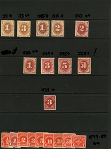 LARGE LOTS AND COLLECTIONS UNITED STATES 1870-1960 collection of unused singles and sets presented on black stock cards, selected items, some duplication, with Bureau Issues $1 and $2...
