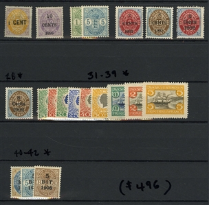 LARGE LOTS AND COLLECTIONS UNITED STATES 1908-30 collection in small stock book, unused with both hinged and some n.h. noted, nice selection of Washington Franklins to $5, with booklet panes,...