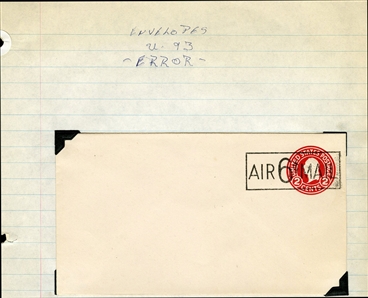LARGE LOTS AND COLLECTIONS UNITED STATES Postal Stationery 1903-40 selection of 35 entires mounted on pages, mostly freaks and errors, also overprinted Specimen, some tape stains, but...