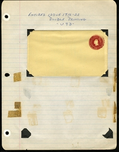 LARGE LOTS AND COLLECTIONS UNITED STATES Postal Stationery 1903-40 selection of 35 entires mounted on pages, mostly freaks and errors, also overprinted Specimen, some tape stains, but...