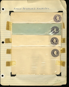 LARGE LOTS AND COLLECTIONS UNITED STATES Postal Stationery 1903-40 selection of 35 entires mounted on pages, mostly freaks and errors, also overprinted Specimen, some tape stains, but...