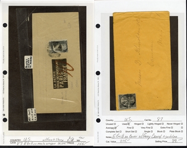 LARGE LOTS AND COLLECTIONS UNITED STATES - Covers and Postal History 1861 2c Blackjacks group, comprising 29 covers and one used 2c 1863 strip of four. Highlights include two E. Grill (Scott...