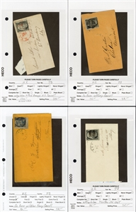 LARGE LOTS AND COLLECTIONS UNITED STATES - Covers and Postal History 1861 2c Blackjacks group, comprising 29 covers and one used 2c 1863 strip of four. Highlights include two E. Grill (Scott...