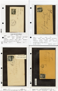 LARGE LOTS AND COLLECTIONS UNITED STATES - Covers and Postal History 1861 2c Blackjacks group, comprising 29 covers and one used 2c 1863 strip of four. Highlights include two E. Grill (Scott...