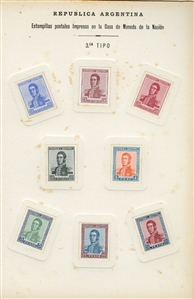 LARGE LOTS AND COLLECTIONS ARGENTINA 1906-21 commemoratives and other issues to 20p (San Martin), 84 different plate proofs on card, neatly arranged on specially designed presentation pages in...