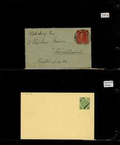 LARGE LOTS AND COLLECTIONS AUSTRIAN LEVANT 1890-1918 collection on pages, mostly Postal Stationery items used in Constantinople and Salonica, KUK Feldpost, Bosnia Herzegovina with an...