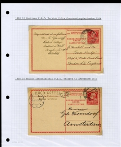 LARGE LOTS AND COLLECTIONS AUSTRIAN LEVANT 1890-1918 collection on pages, mostly Postal Stationery items used in Constantinople and Salonica, KUK Feldpost, Bosnia Herzegovina with an...