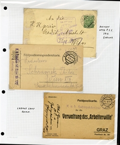 LARGE LOTS AND COLLECTIONS AUSTRIAN LEVANT 1890-1918 collection on pages, mostly Postal Stationery items used in Constantinople and Salonica, KUK Feldpost, Bosnia Herzegovina with an...