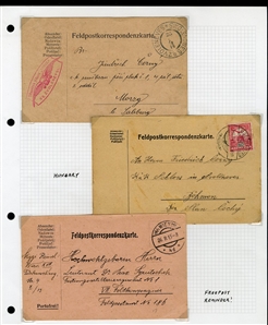 LARGE LOTS AND COLLECTIONS AUSTRIAN LEVANT 1890-1918 collection on pages, mostly Postal Stationery items used in Constantinople and Salonica, KUK Feldpost, Bosnia Herzegovina with an...