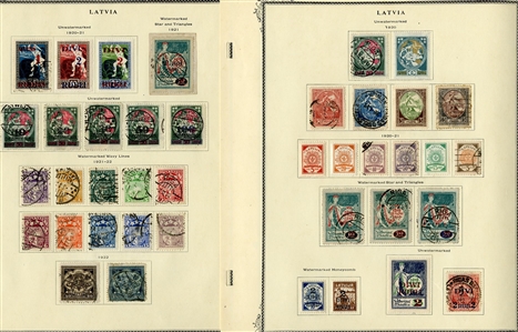 LARGE LOTS AND COLLECTIONS BALTIC COUNTRIES 1918-2005 collection virtually complete in a Scott Specialty album, with Estonia, Central Lithuania, Latvia and Lithuania, with regular issues,...