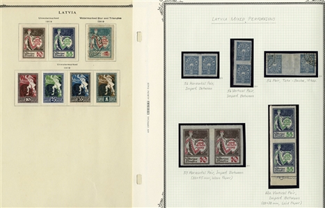 LARGE LOTS AND COLLECTIONS BALTIC COUNTRIES 1918-2005 collection virtually complete in a Scott Specialty album, with Estonia, Central Lithuania, Latvia and Lithuania, with regular issues,...