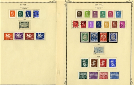 LARGE LOTS AND COLLECTIONS BALTIC COUNTRIES 1918-2005 collection virtually complete in a Scott Specialty album, with Estonia, Central Lithuania, Latvia and Lithuania, with regular issues,...