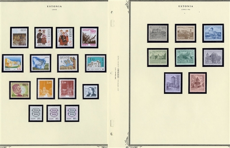 LARGE LOTS AND COLLECTIONS BALTIC COUNTRIES 1918-2005 collection virtually complete in a Scott Specialty album, with Estonia, Central Lithuania, Latvia and Lithuania, with regular issues,...