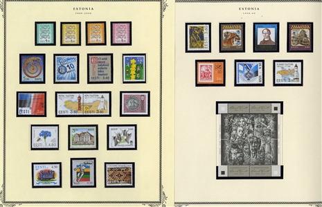 LARGE LOTS AND COLLECTIONS BALTIC COUNTRIES 1918-2005 collection virtually complete in a Scott Specialty album, with Estonia, Central Lithuania, Latvia and Lithuania, with regular issues,...