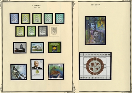 LARGE LOTS AND COLLECTIONS BALTIC COUNTRIES 1918-2005 collection virtually complete in a Scott Specialty album, with Estonia, Central Lithuania, Latvia and Lithuania, with regular issues,...