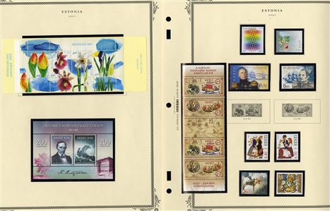 LARGE LOTS AND COLLECTIONS BALTIC COUNTRIES 1918-2005 collection virtually complete in a Scott Specialty album, with Estonia, Central Lithuania, Latvia and Lithuania, with regular issues,...
