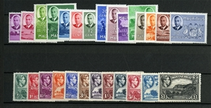 LARGE LOTS AND COLLECTIONS BRITISH COMMONWEALTH  1930s-1950s collection in stock book, mostly George VI complete sets, with Aden, Bahamas including George VI and Landfall of Columbus, Barbados,...