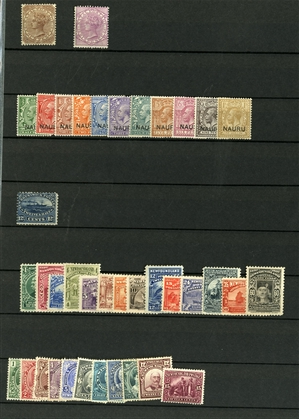 LARGE LOTS AND COLLECTIONS BRITISH COMMONWEALTH  1930s-1950s collection in stock book, mostly George VI complete sets, with Aden, Bahamas including George VI and Landfall of Columbus, Barbados,...