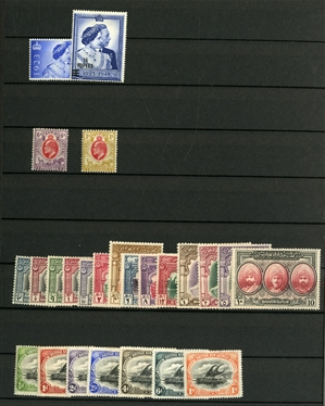 LARGE LOTS AND COLLECTIONS BRITISH COMMONWEALTH  1930s-1950s collection in stock book, mostly George VI complete sets, with Aden, Bahamas including George VI and Landfall of Columbus, Barbados,...