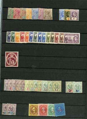 LARGE LOTS AND COLLECTIONS BRITISH COMMONWEALTH  1930s-1950s collection in stock book, mostly George VI complete sets, with Aden, Bahamas including George VI and Landfall of Columbus, Barbados,...