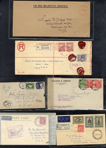 LARGE LOTS AND COLLECTIONS BRITISH COMMONWEALTH - Covers and Postal History 1867-1940s selection of 100+ covers and cards, all Reigns represented, with a fine group from Australia, Bermuda,...