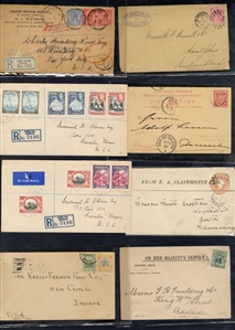 LARGE LOTS AND COLLECTIONS BRITISH COMMONWEALTH - Covers and Postal History 1867-1940s selection of 100+ covers and cards, all Reigns represented, with a fine group from Australia, Bermuda,...